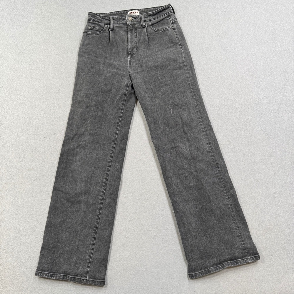 Guess Originals Jeans Women's 26 Gray Faded Denim Flared Slim Fit Cotton Skater